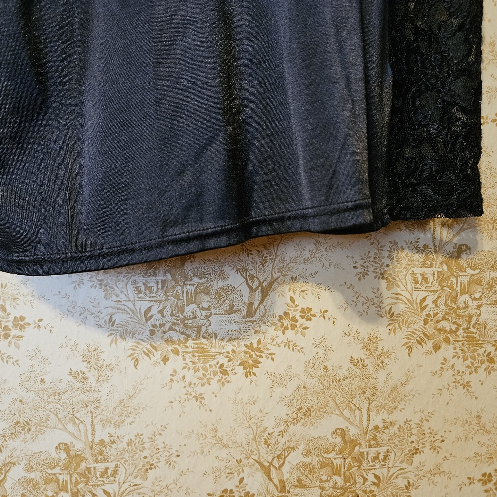 Vintage 1994 Small Black Lace Slip/ Dress - Picture 8 of 10
